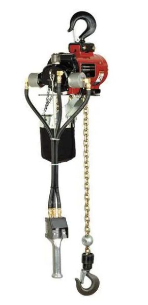 HOIST, AIR, 1/8 TON, ARO SERIES, STEEL HOOKS, 10' LIFT, 6' DROP