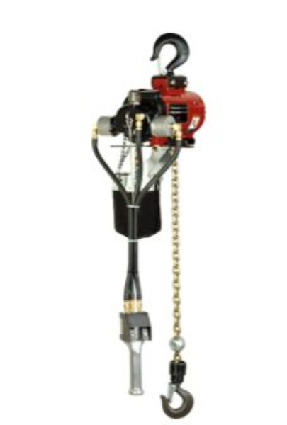 HOIST, AIR, 1 TON, ARO SERIES, STEEL HOOKS, 10' LIFT, 6' DROP
