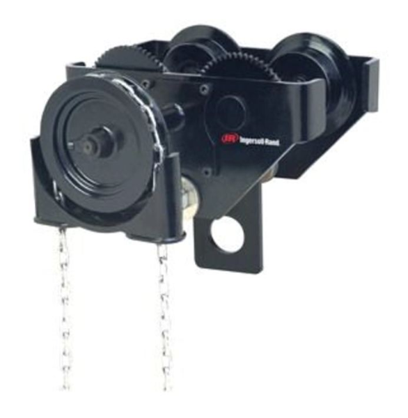 Hand Geared Hook-On Trolley 1-20t, 13ft Drop