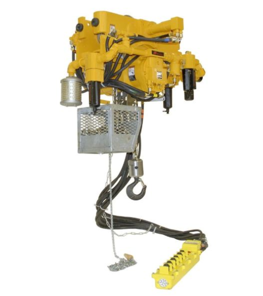 HOIST, AIR, 2 TON, HLK SERIES, STEEL HOOK, 10' LIFT, 12' DROP
