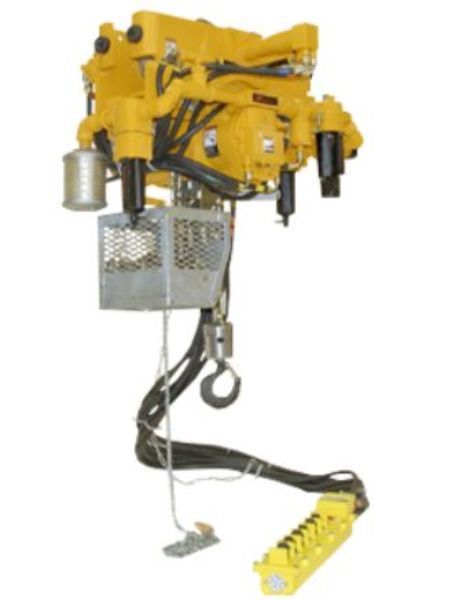 HOIST, AIR, 3 TON, HLK SERIES, STEEL HOOKS, 25' LIFT, 21 DROP