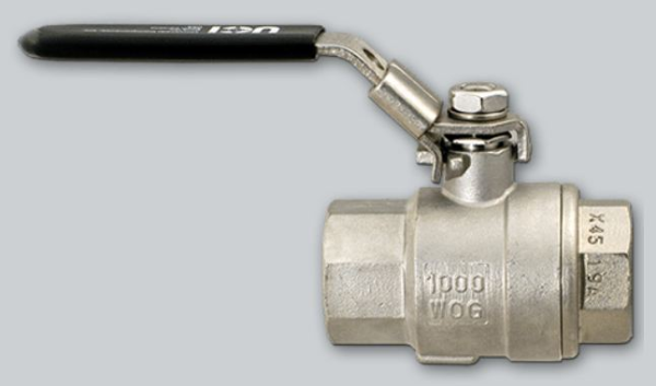 1/2 FNPT x 1/2 FNPT SS Ball Valve, 1000 psi