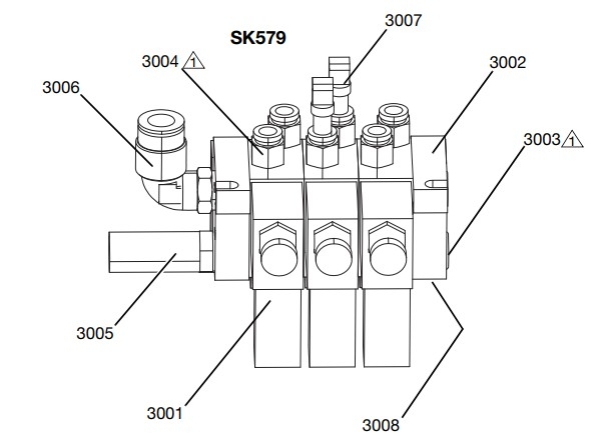 Manifold, Pneumatic, 3-Solenoid, Lh