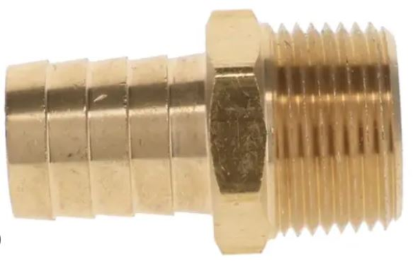 1/2 Hose Barb x 3/4 NPT Male Adapter