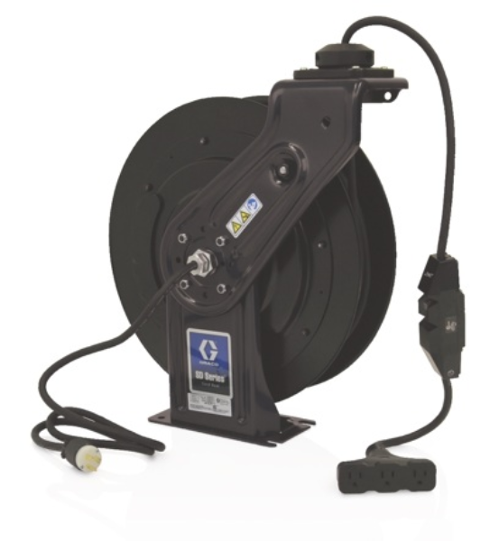 SD SERIES 10 REEL, CORD, BLK, TRIPLUG, GFCI