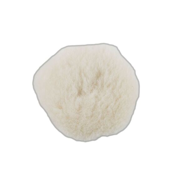 3in Dia. Polishing Pad, Synthetic Wool Reattachable Hook-Face