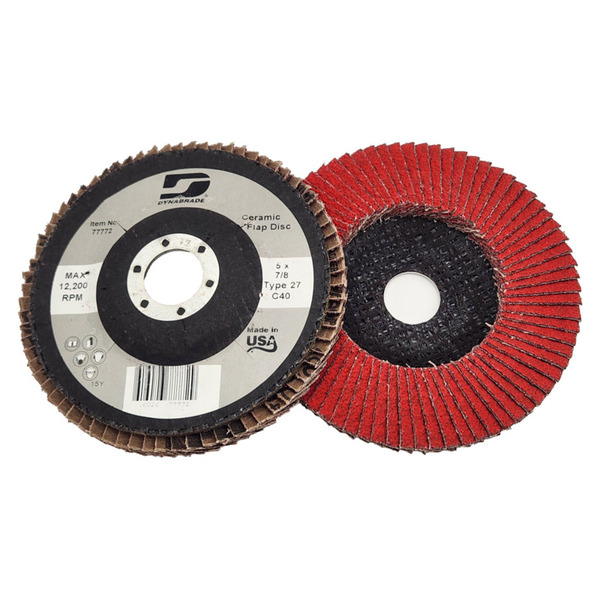 4-1/2in  x 7/8in 80 Grit Type 27 DynaCut Ceramic Flap Disc