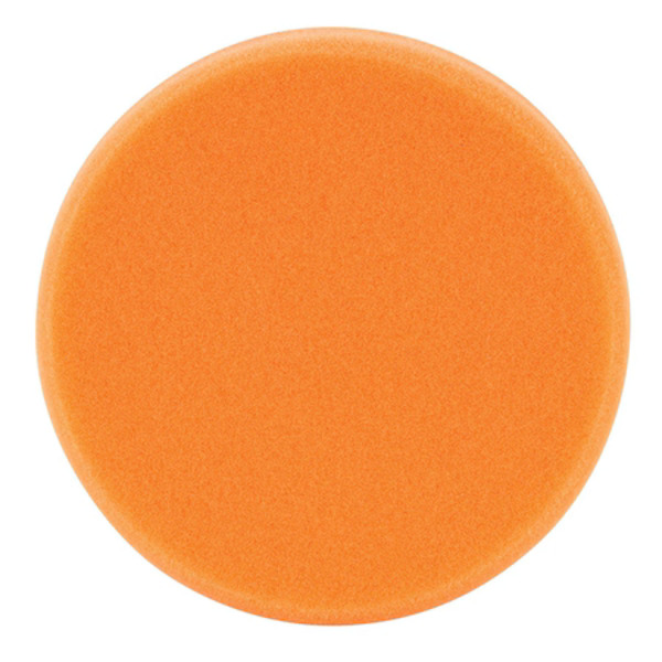 5-1/2in Dynacut Orange Foam Flat Face Polishing Pad, Hook and Loop