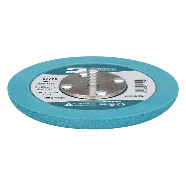 5in (127mm) Dia. Non-Vacuum Disc Pad, Hook-Face, Radius