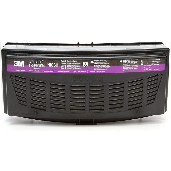 3M Versaflo Organic Vapor/HEPA Cartridge TR-6510N/37361(AAD), for TR-600/800 PAPR, 5 EA/Case